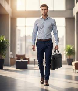 กระเป๋าเอกสารใส่แล็ปท็อปหนังวัวสำหรับนักออกแบบธุรกิจกระเป๋าสะพายไหล่สำหรับสำนักงาน - Product Image 5