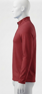 Haut tricoté pour homme Bergendi à col montant zippé, logo frontal, coupe droite, couleur unie, respirant, idéal pour l'automne - Product Image 3