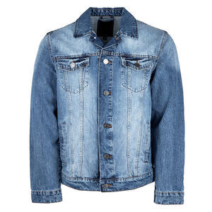 Chaquetas de Mezclilla para Hombre, Primavera-Otoño, Casuales, de Color Sólido, Cierre de Botón, Corte Ajustado, de Algodón - Product Image 2