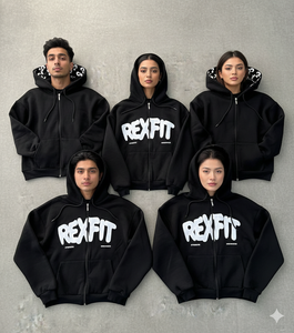 Ventes chaudes - Sweats à capuche avec fermeture éclair personnalisés, en coton lourd 100%, streetwear, impression de logo personnalisée, sweats à capuche et sweat-shirts pour hommes - Product Image 2