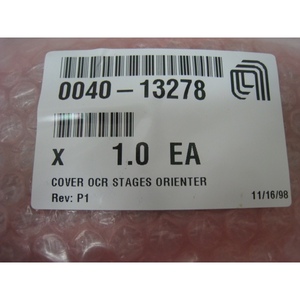 NEW AMAT 0040-13278 ฝาครอบ, OCR stages orienter - อุปกรณ์และอะไหล่เซมิคอนดักเตอร์ระดับโลกที่เชื่อถือได้ที่ - Product Image 1