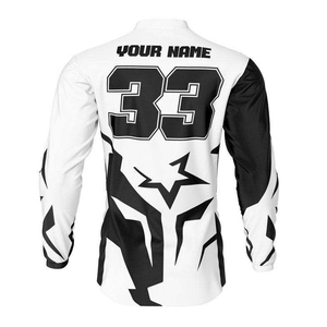Maillot MX respirant pour hommes, logo personnalisé, chemise de course de moto tout-terrain, fournisseur en gros - Product Image 1