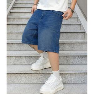 Custom Logo Acid Wash Denim Jorts Men Women Streetwear Loose Fit Vintage Jean <b>Shorts</b> Supplier - Product Image 4