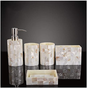 Juego de Baño de Resina Estructurada de Calidad Extraordinaria |   Accesorios de Baño de Primera Calidad para Hogares Modernos - Product Image 3