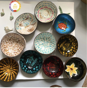 ชามเปลือกมะพร้าวเวียดนาม งานฝีมือธรรมชาติ สำหรับเสิร์ฟอาหาร เช่น สมูทตี้ สลัด ข้าว ภาชนะบนโต๊ะอาหารที่มีเอกลักษณ์เฉพาะตัว - Product Image 2