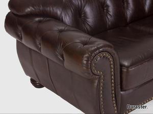 Best Selling Dark Espresso Brown Leather Tufted Chesterfield <b>Sofa</b> Elegant 3 Seater Camelback <b>Wood</b> <b>Frame</b> Eco-Friendly Nailhead - Product Image 5