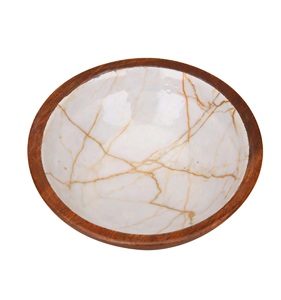 Maravilloso diseño de tazón de madera esmaltada para servir, tazón de madera esmaltada para ensalada, tazón de madera de mango, tazón de madera de acacia a un precio muy asequible. - Product Image 6