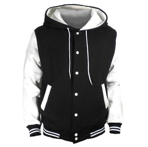 Direct Factory Men's Vintage Varsity College <b>Jacket</b> Breathable Canvas Stand Hood Customized <b>Patch</b> Winter Baseball Bomber Design - Product Image 2