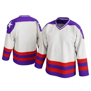 Premium Blank Ice Hockey Jersey Retro Style <b>Polyester</b> Team Uniform Custom Sublimation Hockey <b>Shirt</b> Custom Logo Private Label Man - Product Image 3