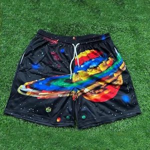 Shorts de bain pour hommes grande taille à imprimé géométrique Modern Movements, avec cordon de serrage, respirants, séchage rapide, écologiques, extensibles dans 4 directions - Product Image 2