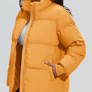Custom Made Ladies <b>Quilted</b> Bubble Puffer Jacket Cotton Filled <b>Winter</b> Warm Windproof OEM Wholesale Supply Customizable Design - Product Image 3