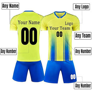 Uniforme de Fútbol Profesional para Hombre, Conjunto de Camiseta de Fútbol Personalizada, Transpirable, de Secado Rápido, Media Manga, Poliéster, Tallas Grandes - Product Image 2