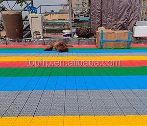 Revêtement de sol extérieur emboîtable pour basketball, antidérapant, résistant à l'usure, en plastique PP, pour aire de jeux, solution de design graphique en vinyle - Product Image 6