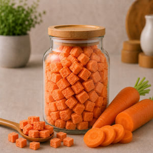 Premium Quality Bulk Freeze Dried Root Carrot <b>Cubes</b> Natural Vegan Vegetable Ingredient Ready to Use - Product Image 2