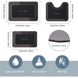Absorbent Eco-Friendly Modern Anti-Slip Water Resistant Cotton Puzzle Pattern <b>Bathroom</b> Kitchen Dish Drying Tray for Home Hotel - Product Image 5
