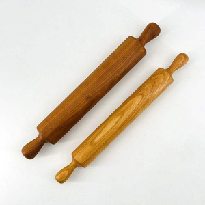 Natural Solid Kitchen Dough Roller Large Acacia Wood French <b>Rolling</b> <b>Pin</b> for Baking Pizza All Kitchen Use - Product Image 3