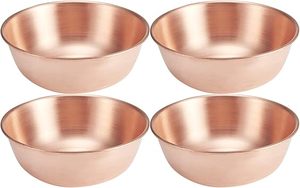 Bol mélangeur en cuivre, métal poli, design moderne, passe au lave-vaisselle, pour servir les aliments, usage domestique, bol à riz en cuivre, bol à curry en cuivre - Product Image 4