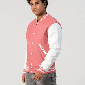 Blouson Bomber Varsity Personnalisé pour Homme en Laine et Cuir – Corps en Laine Premium, Manches en Cuir Véritable, Poignets Côtelés et Boutons Pression – Style Urbain - Product Image 6