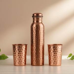 <b>Copper</b> <b>Drinking</b> <b>Bottle</b> Premium Export Hydration Drinkware for International Buyers Importers and Distributors - Product Image 1