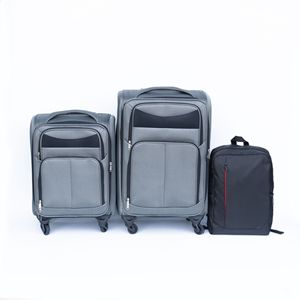 Children's Lightweight Aluminum Carry-<b>On</b> <b>Luggage</b> Set with <b>4</b> Spinner <b>Wheels</b> and TSA Lock-Gray - Product Image 1