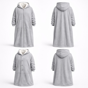 Sudadera con Capucha Tipo Manta Extra Grande para Mujer y Hombre, Sudadera con Capucha para Invierno, Manta Ponible con Mangas, Sudadera de Forro Polar Sherpa para Dormir - Product Image 5