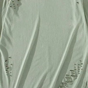 Camiseta de Manga Corta para Hombre, Talla Grande, 100% Algodón, Estilo Desgastado, Corte Holgado, Estampada, Transpirable, de Secado Rápido, 220g - Product Image 3