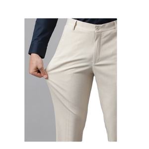 Bonne qualité coton hommes Smart décontracté coupe régulière hiver taille haute pantalon exportation de BD - Product Image 3