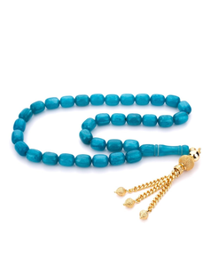 Perles de prière islamiques en résine ambre de haute qualité, faites à la main, écologiques, Tespih Tasbeeh, cadeaux de l'Aïd - Product Image 1