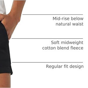 Pantalones Cortos de Forro Polar Ecológicos para Mujer, Suaves y Cómodos, de Cintura Media, Corte Regular, con Cordón, Cálidos para Invierno, 220g, Personalizables - Product Image 3