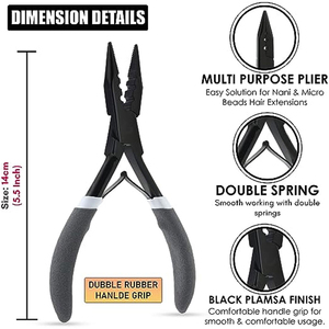 Top Quality Resistant To Rust Spring Durable Hair <b>Extension</b> Micro Rings <b>Beads</b> Links Plier Tools Clamp Pro Hair <b>Extension</b> Tools - Product Image 3