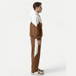 Survêtement en molleton de coton lourd personnalisé |   Ensemble sweat à capuche oversize à épaules tombantes et pantalon de jogging large - Product Image 3