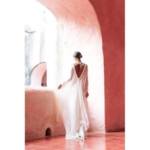 Boho Premium Quality <b>Kaftan</b> Maxi Floor-Length Natural Wrap Tie Sleeveless Regular Fit Solid Color <b>Summer</b> Party Style Wholesale - Product Image 3