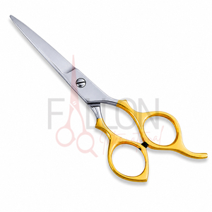 Salon Hair Cutting <b>Scissors</b> Stainless Steel Barber <b>Scissors</b> Gold Handle for Hairdresser - Product Image 1