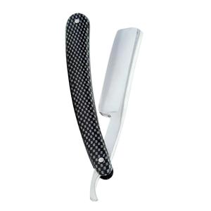 Straight <b>Razor</b> Stainless Steel Blade ABS Plastic Handle Checkered Pattern For <b>Men</b> Barber Shop Use - Product Image 3