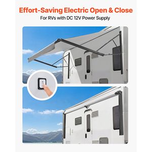 Tenda da Sole Elettrica Retrattile per Camper da 6,4 m con Telaio in Lega di Alluminio e Tessuto Impermeabile per Roulotte - Product Image 3