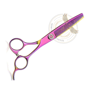 Ciseaux à effiler professionnels en acier inoxydable de haute qualité avec lames affûtées et durables, fournitures de salon de coiffure personnalisables - Product Image 6