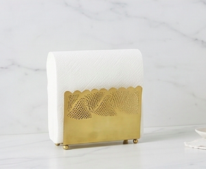 Moderno Porta Servilletas de Metal Dorado con Diseño Recortado, Ideal para Uso en la Cocina, Vajilla, Comedor y Hoteles - Product Image 1