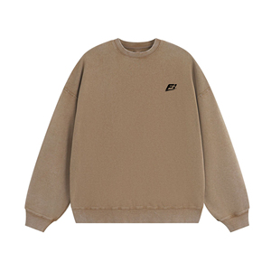 Sudaderas con capucha extragrandes de algodón pesado personalizadas al por mayor con efecto desgastado, forro polar de algodón pesado, bolsillo frontal y hombros caídos, OEM - Product Image 4
