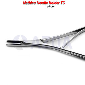 ที่จับเข็มสแตนเลสสตีล Mathieu TC 14 ซม. ทังสเตนคาร์ไบด์ เครื่องมือผ่าตัดทางทันตกรรมสำหรับการผูกเชือกและเย็บแผล - Product Image 4