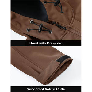 Chaqueta de lona softshell para hombre, estilo urbano, OEM ODM, fabricada en Pakistán, cuello alto, reversible, impermeable, con capucha y logotipo frontal. - Product Image 6