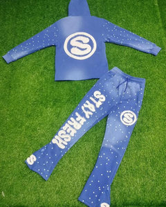 Unique Design Trendy Winter Unisex <b>Tracksuit</b> 100% Cotton Distressed Embroidery High Quality New Arrivals - Product Image 2