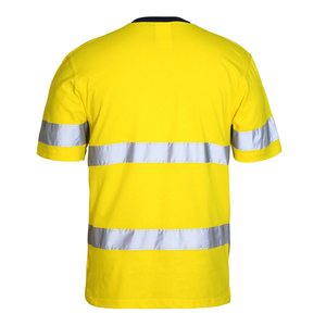 เสื้อยืดทำงานแบบสะท้อนแสงคุณภาพดีสำหรับทุกเพศทุกวัย ผ้าฝ้าย 100% ป้องกันแบคทีเรีย พิมพ์ลายดิจิทัล รับผลิตแบบ OEM - Product Image 2
