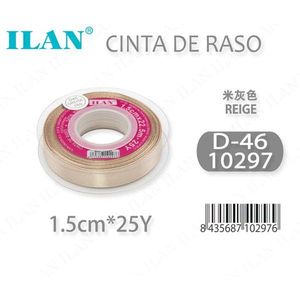 Ruban en satin 1,5 cm 25Y couleur Reige D-46 - Product Image 3