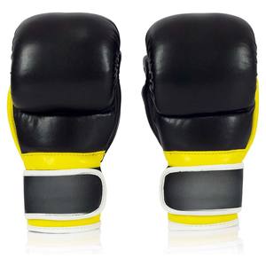 Gants de combat MMA demi-doigts en cuir de vachette véritable de haute qualité, sur mesure, pour le Muay Thai et le MMA, pour les combats professionnels - Product Image 2