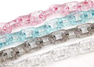 งานศิลปะเรซิ่นตกแต่ง ดีไซน์ใหม่สีสันสดใส โซ่เรซิ่นขนาดใหญ่และขนาดเล็ก มีจำหน่ายและสามารถปรับแต่งได้ - Product Image 4