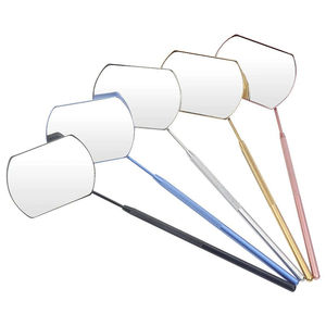 Customized Logo Square Multi-Color <b>Plastic</b> Double Sided Foldable Lighted Cosmetic Eyelash Checking <b>Mirror</b> - Product Image 4