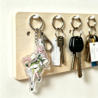 Porte-clés en acrylique personnalisé avec logo, breloque transparente en acrylique, fabricant OEM ODM, vente en gros