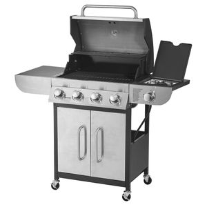 Griglia a Gas Propano con 4 Bruciatori, Area di Cottura di 425 Pollici Quadrati, Griglie in Acciaio al Carbonio Smaltato, 52.000 BTU per Giardini Esterni - Product Image 1