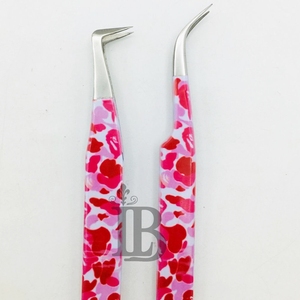 Top Trend Eyelash Extensions Tweezers <b>Red</b> Color Tweezers Degree Boot Volume Hot Sale Eyelash Tweezers <b>Paper</b> Design - Product Image 6