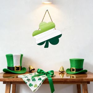 Ghirlanda da parete per il Giorno di San Patrizio, decorazioni in legno per porta d'ingresso con trifoglio, insegna per porta per festività - Product Image 4